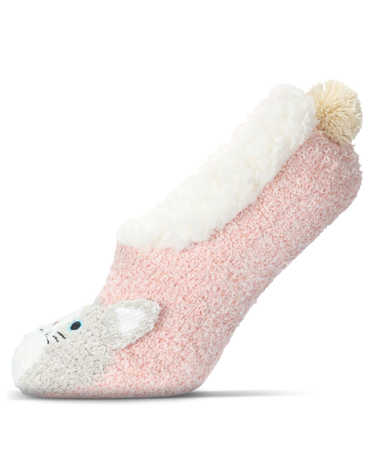 Women's Kitty Embellished Plush Lined Slippers, BLUSH, alternate image number 1