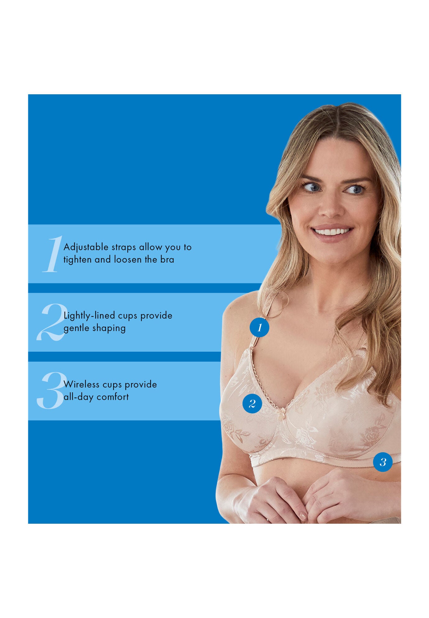 Bestform 5006222 Floral Jacquard Wireless Soft Cup Bra With Lightly-Lined Cups, , alternate image number 4