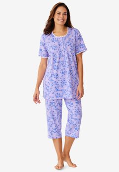2-Piece Pintuck Tee and Capri Sleep Set