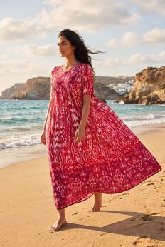 Bib-Front Short Sleeve Maxi Lounger