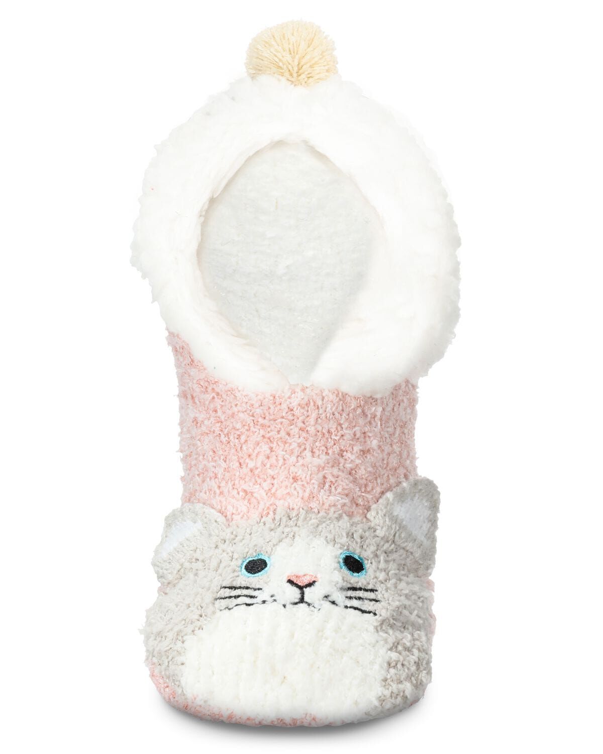 Women's Kitty Embellished Plush Lined Slippers, BLUSH, alternate image number 2