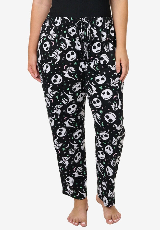 Nightmare Before Christmas Cotton Pajama Pants, BLACK, hi-res image number null