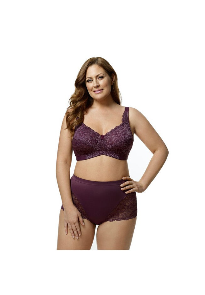 Stretch Lace Softcup Bra , PLUM, hi-res image number null