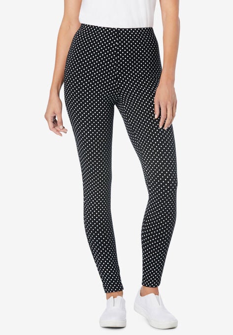 Stretch Cotton Printed Legging, , alternate image number null