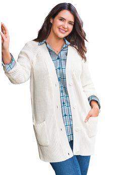 Plus Size Cotton Cardigans
