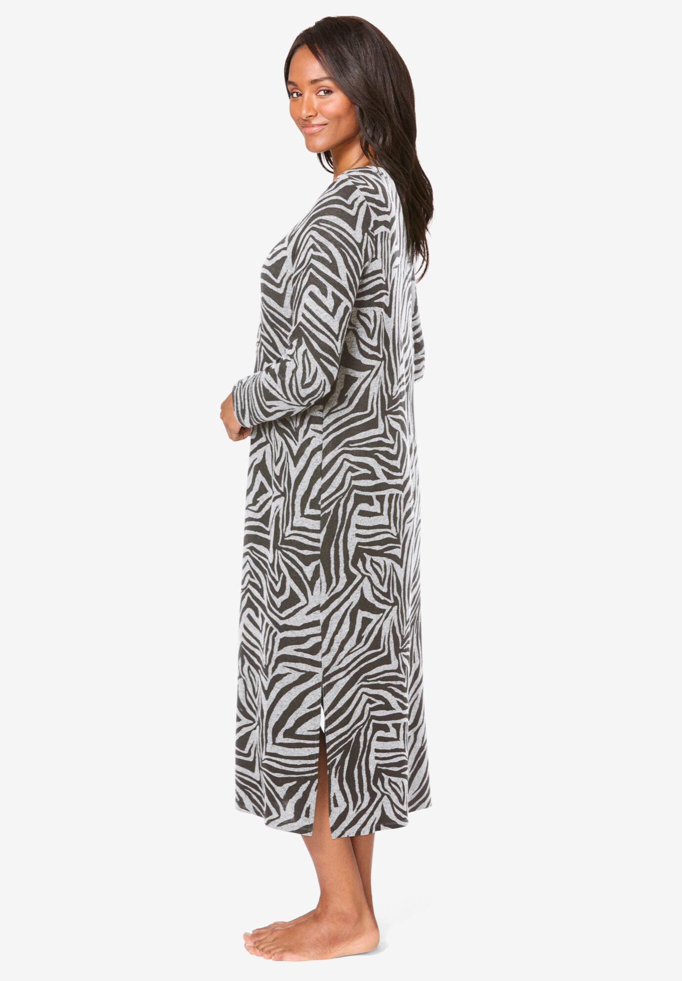Serenada Hacci Lounger, HEATHER GREY ZEBRA, alternate image number 2