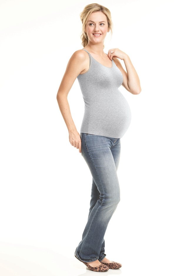 Nursing Wirefree Cami with Built-in Shelf Bra, HEATHER MARL, hi-res image number 0