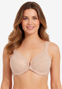Glamorise® WonderWire Front-Closure Posture Back Lace Bra