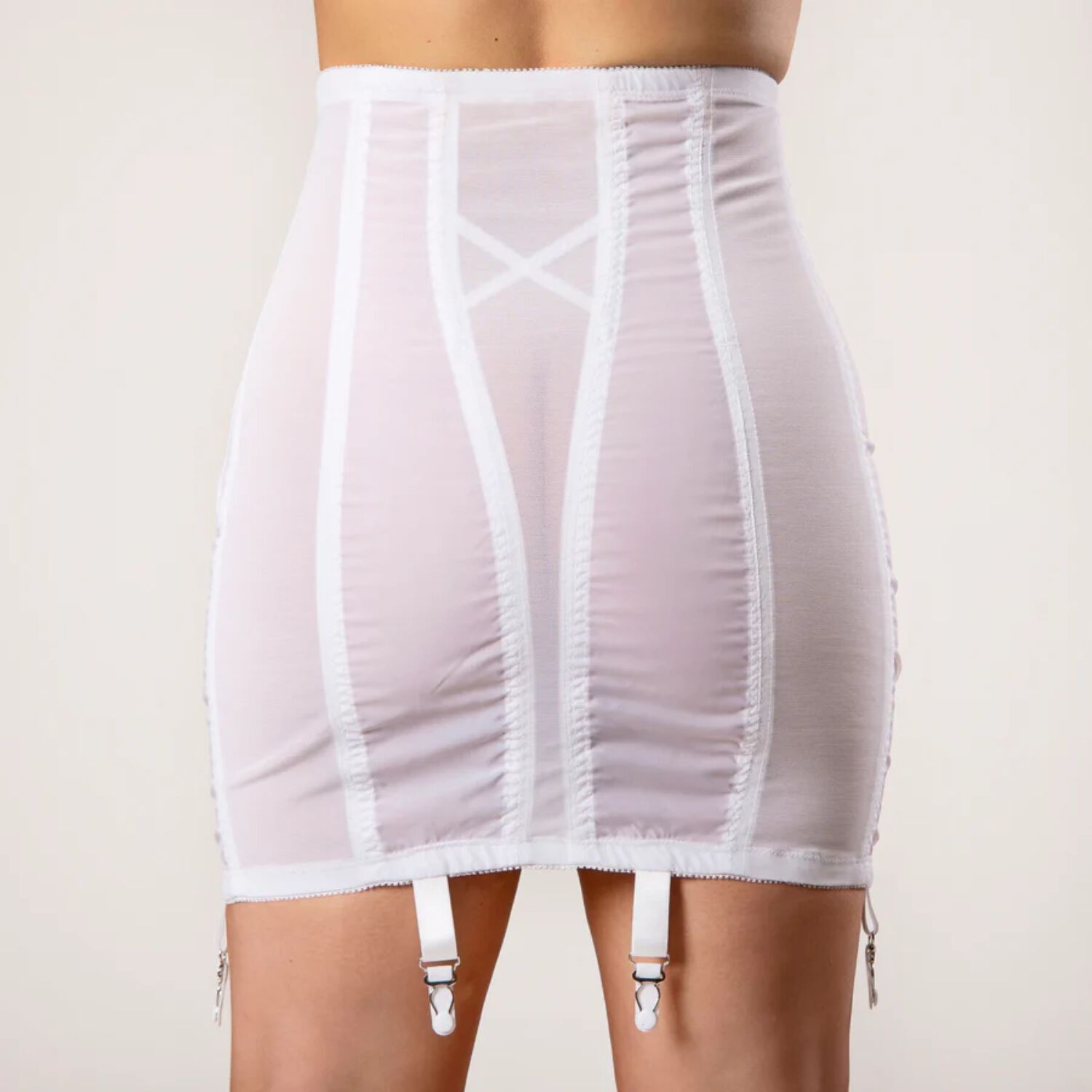 High Waist Open Bottom with Side Zipper, WHITE, on-hover image number 1