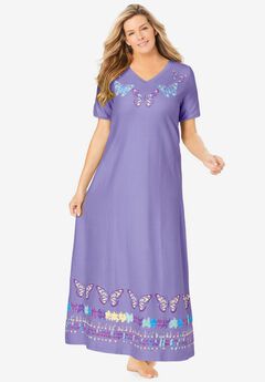 V-Neck Short Sleeve Maxi Lounger