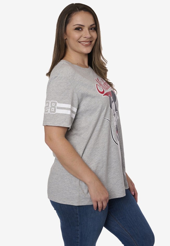 Disney Mickey Mouse Striped Sleeve Varsity T-Shirt, , alternate image number 2