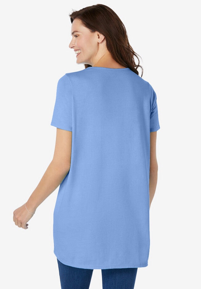 Embroidered V-Neck Tunic, , on-hover image number null