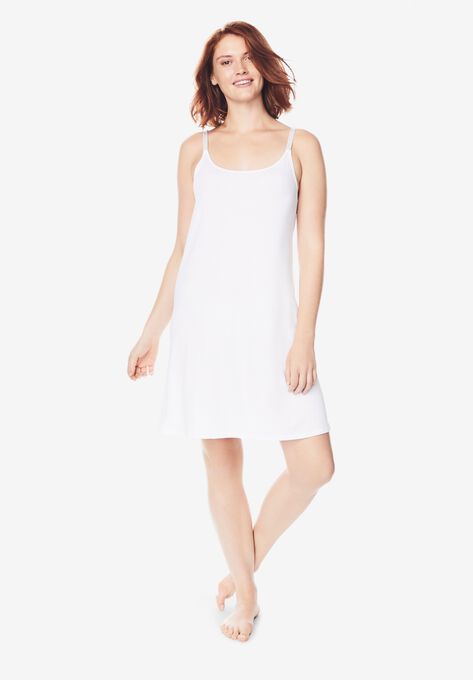Full Microfiber Slip, WHITE, hi-res image number null
