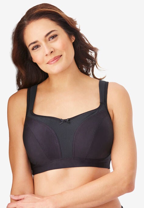 Limitless Wirefree Low-Impact Back Hook Bra, BLACK, hi-res image number null