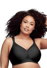 Full Figure Plus Size Magiclift Seamless T-Shirt Bra Wirefree #1080 Bra, BLACK, hi-res image number null