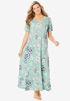 V-Neck Short Sleeve Maxi T-Shirt Lounger