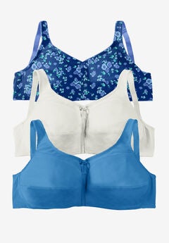 3-Pack Cotton Wireless Bra