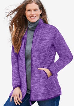 Plus Size Solid Color Jackets