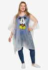 Adult Mickey Mouse Waterproof Rain Poncho Front & Back Print, CLEAR, hi-res image number null