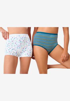 Comfort Choice Soft Cotton Brief/Boyshort 4-Pack