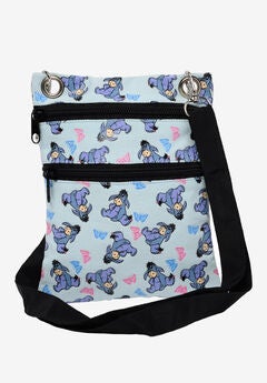 Eeyore Butterflies Passport Bag Travel Crossbody Purse Light Blue