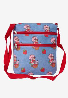 Strawberry Shortcake Retro Denim Crossbody Bag Purse