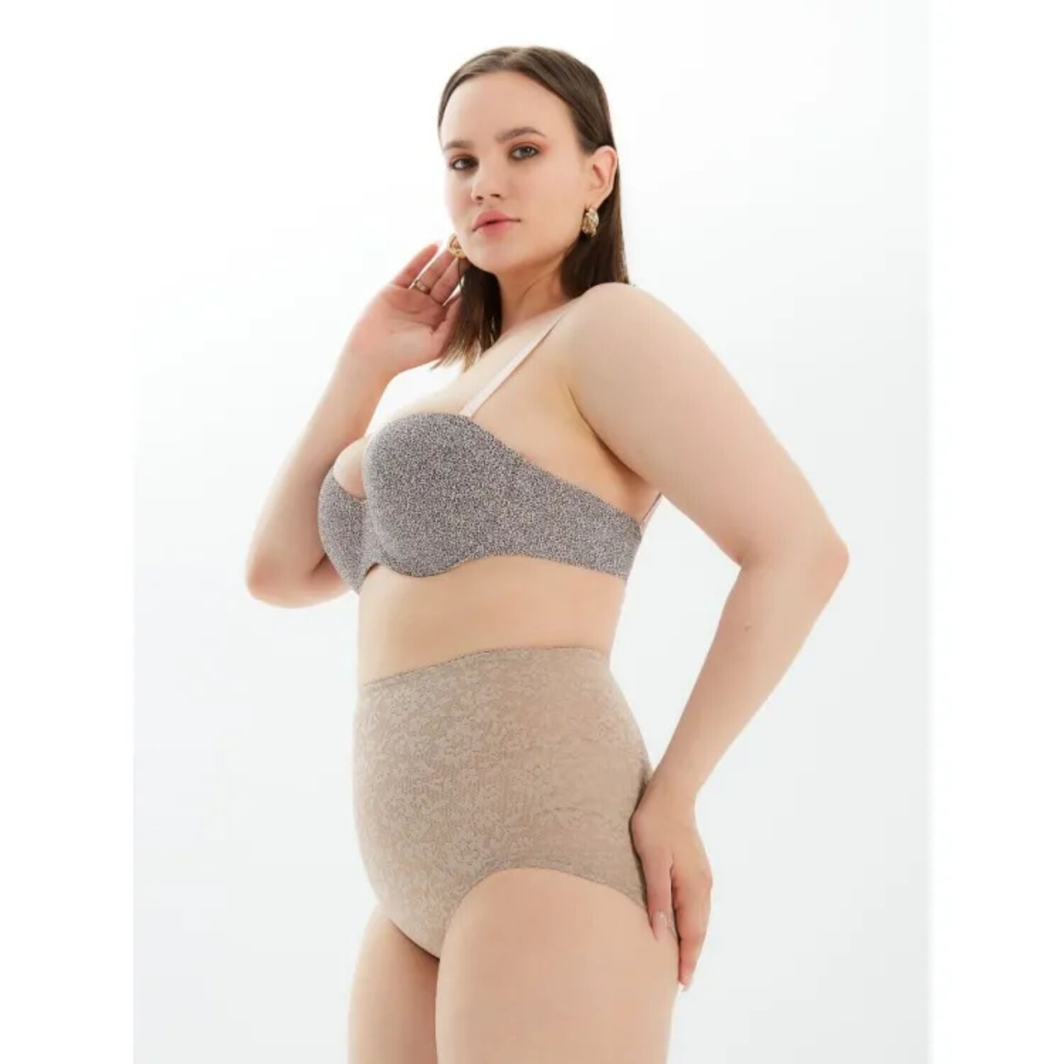 V Shaped Leg Panty Brief Extra Firm Shaping Style 41, MOCHA, alternate image number 2