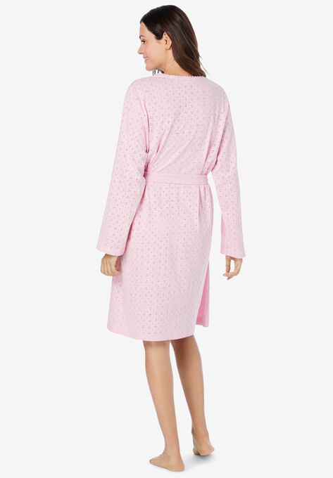 Short Eyelet Wrap Robe, , on-hover image number null