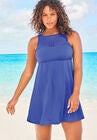 Laser-Cut Swim Dress, ELECTRIC IRIS, hi-res image number null