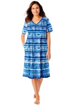 V-Neck Short Sleeve Short T-Shirt Lounger