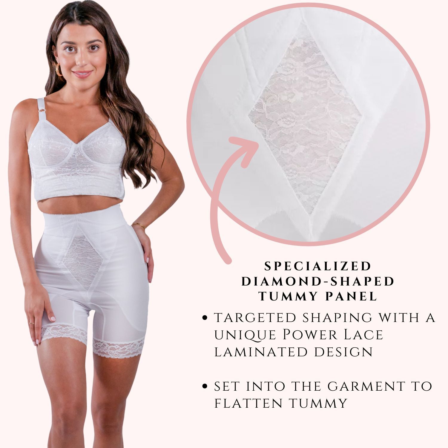 High Waist Long Leg Shaper 6206, WHITE, alternate image number 4