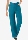 Relaxed-Fit Straight-Leg Perfect Jean, DEEP TEAL, hi-res image number null