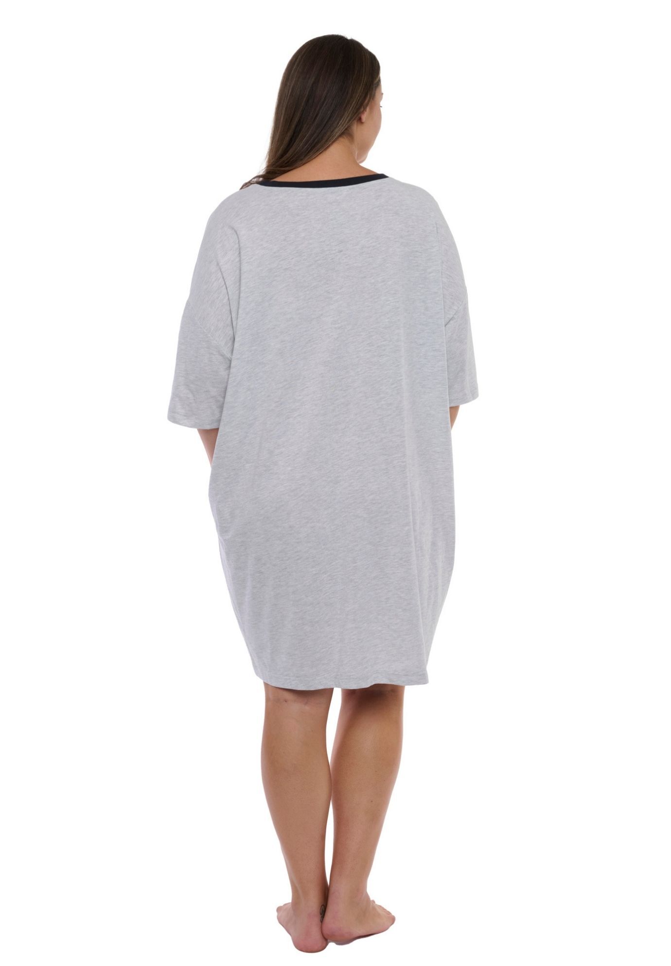 Disney Mickey & Minnie Mouse Sleep Shirt Nightgown Pajamas Gray, GRAY, on-hover image number 1