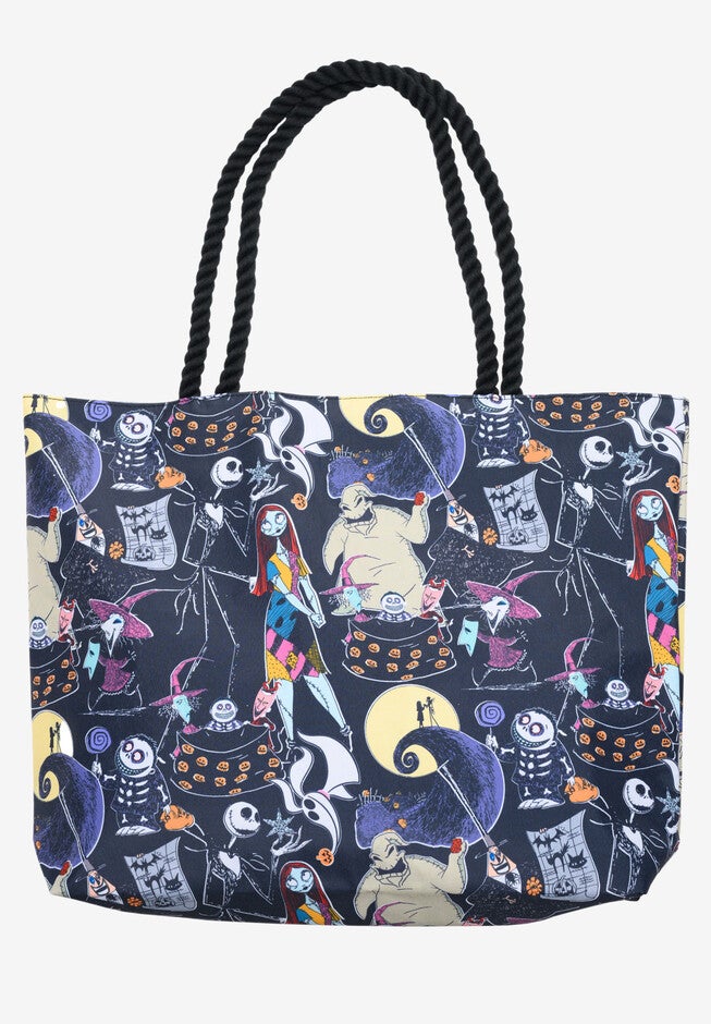 Disney Jack Skellington Tote Bag Travel Beach Nightmare Before Christmas Sally Tote Bag, , on-hover image number null