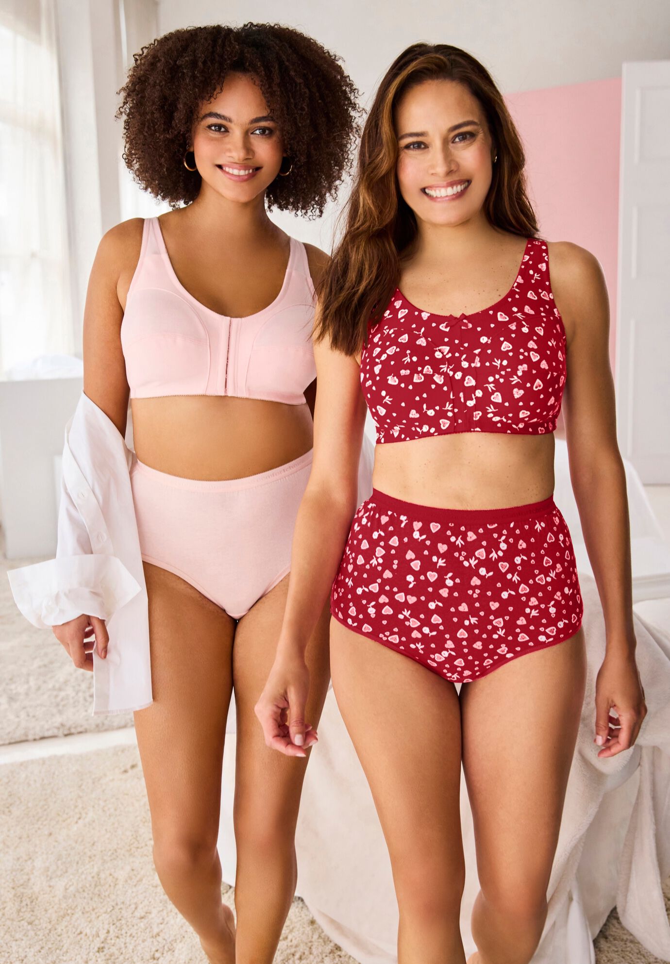 Wireless Back-Close Cotton Bra, , alternate image number 6