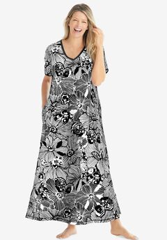 V-Neck Short Sleeve Maxi Lounger