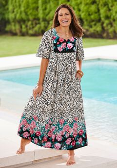 Bib-Front Short Sleeve Maxi Lounger