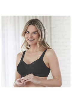 Bestform 5006715 Satin Trim Wireless Cotton Bra With Unlined Cups