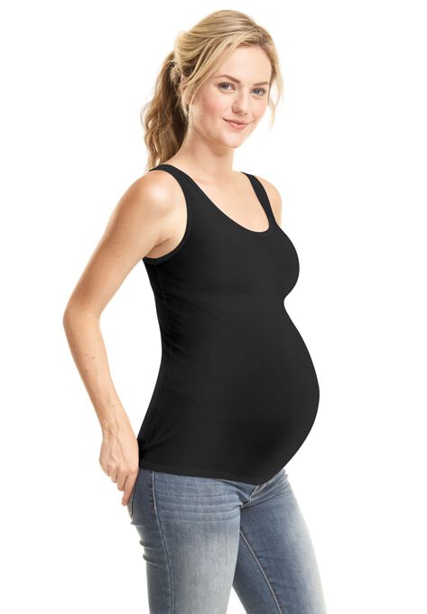 Maternity Essential Tank Top, CRYSTAL GREY HEATHER, hi-res image number null
