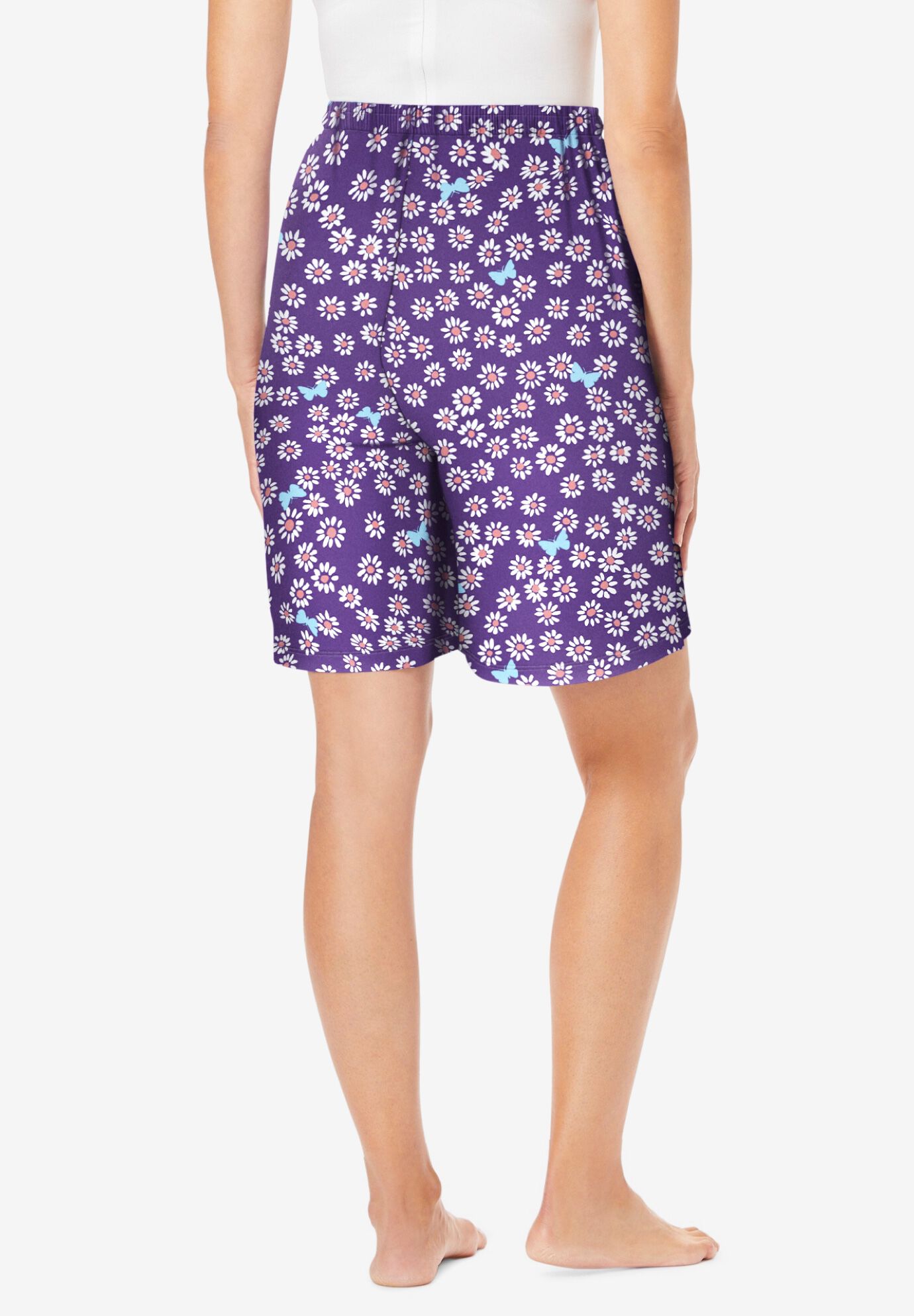 Print Pajama Shorts, BLACK FAIR ISLE, on-hover image number 1