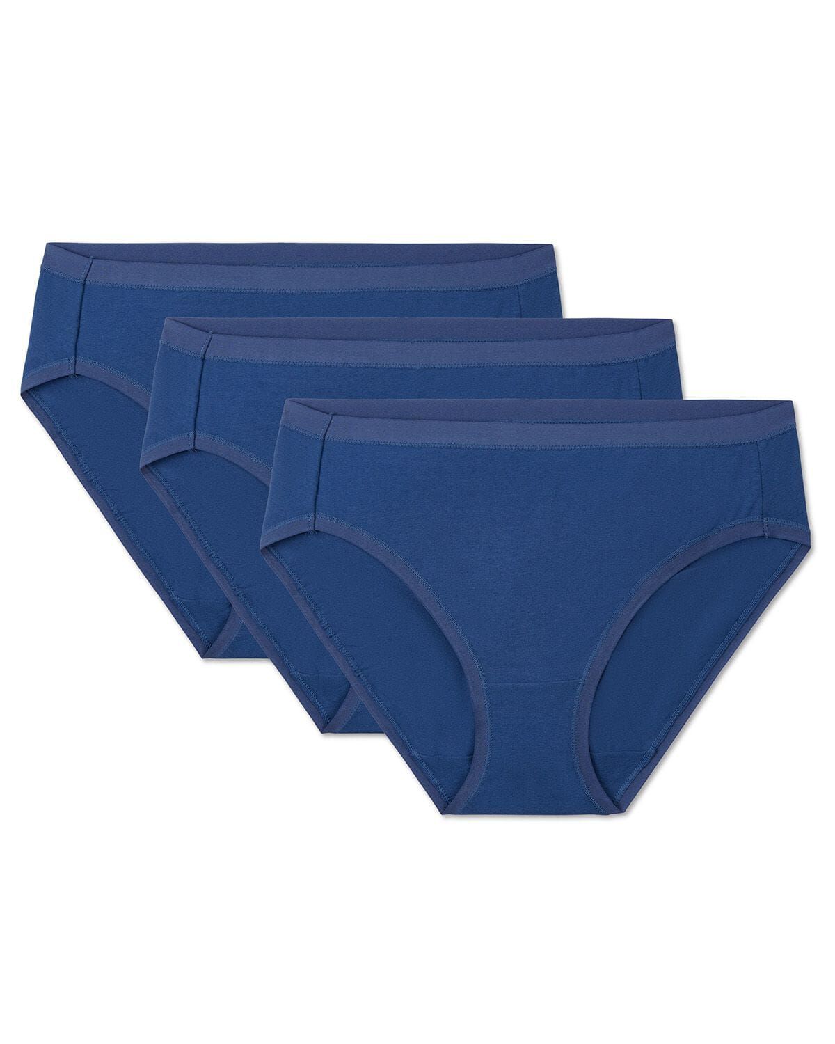 Combed Cotton Basic Hipster Panties 3 Pack, MIDNIGHT BLUE, alternate image number 4