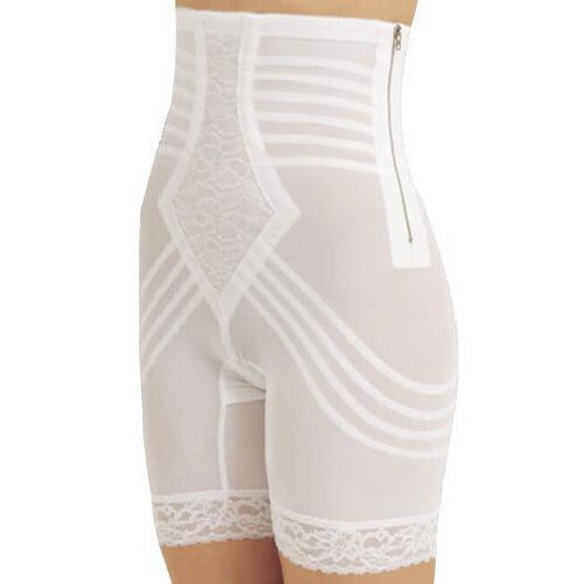 Extra Firm High Waist Thigh Shaper with Side Zipper, WHITE, hi-res image number 0