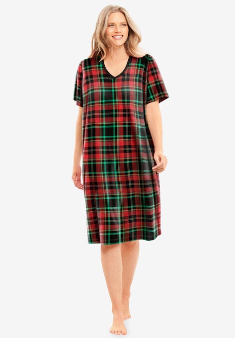 Print Sleepshirt, CLASSIC RED PLAID, hi-res image number null