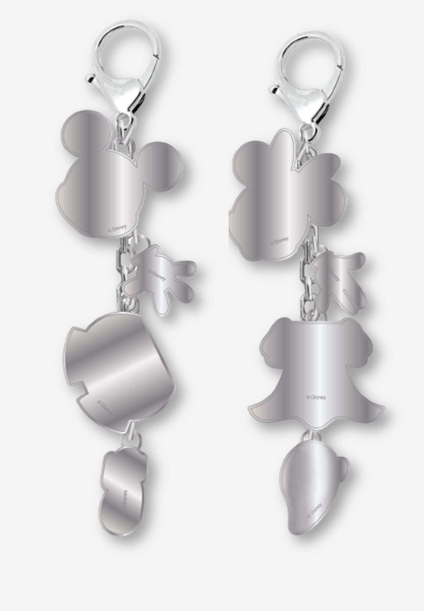 Disney Mickey & Minnie Mouse Enamel Bag Charm Key Chains 2-Pack Gift Set, BLACK, alternate image number 5