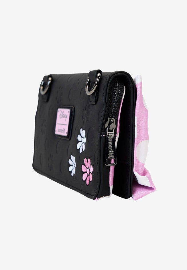 Loungefly x Disney Minnie Mouse Clutch Crossbody Bag Rock The Dots, BLACK, alternate image number null