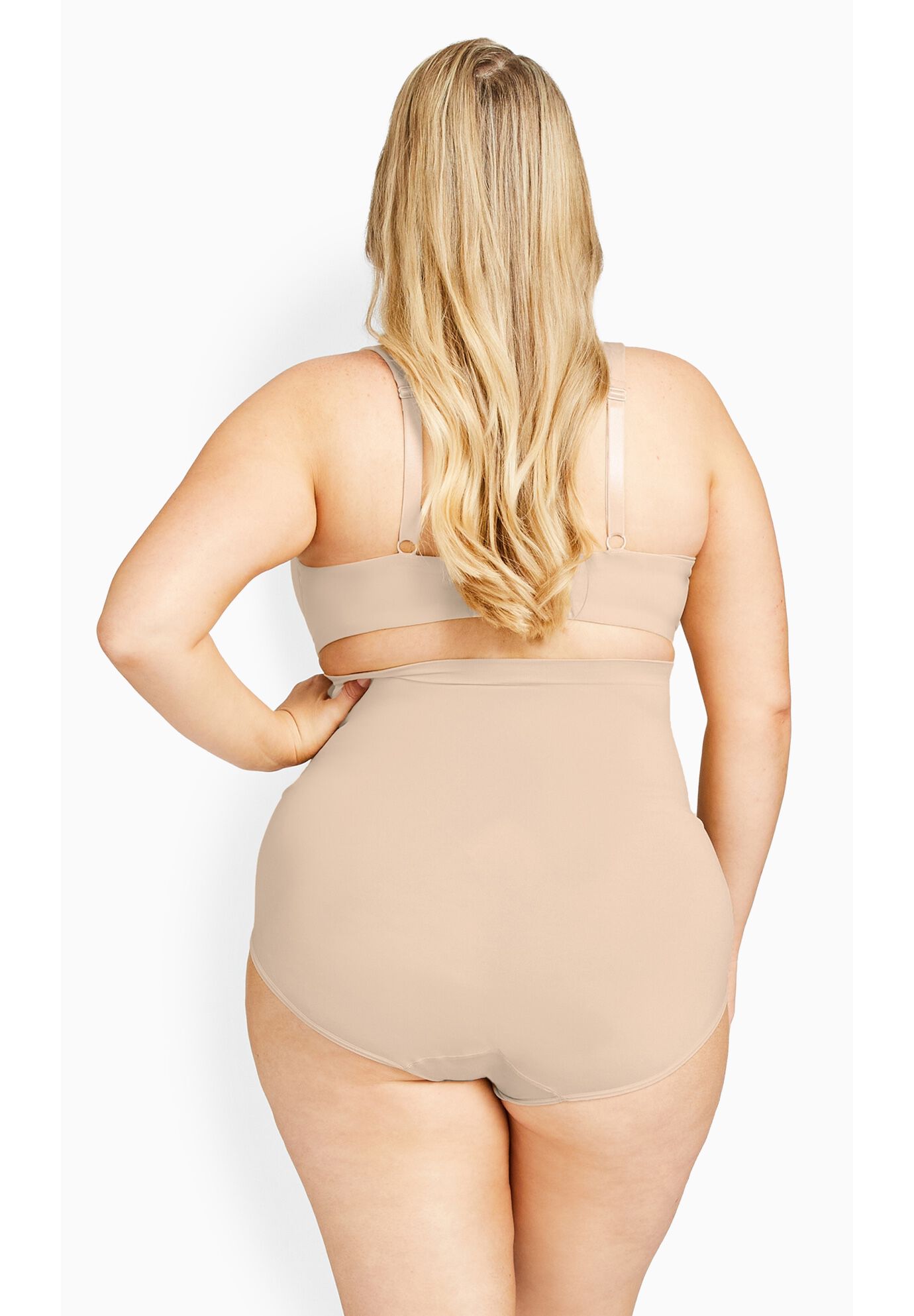 Hi Waist Shaper Brief, NUDE, on-hover image number 1