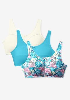3-Pack Wireless Light Support Cotton Bra