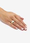 Hammered Style Ring in Yellow Goldplate (10mm), , alternate image number null
