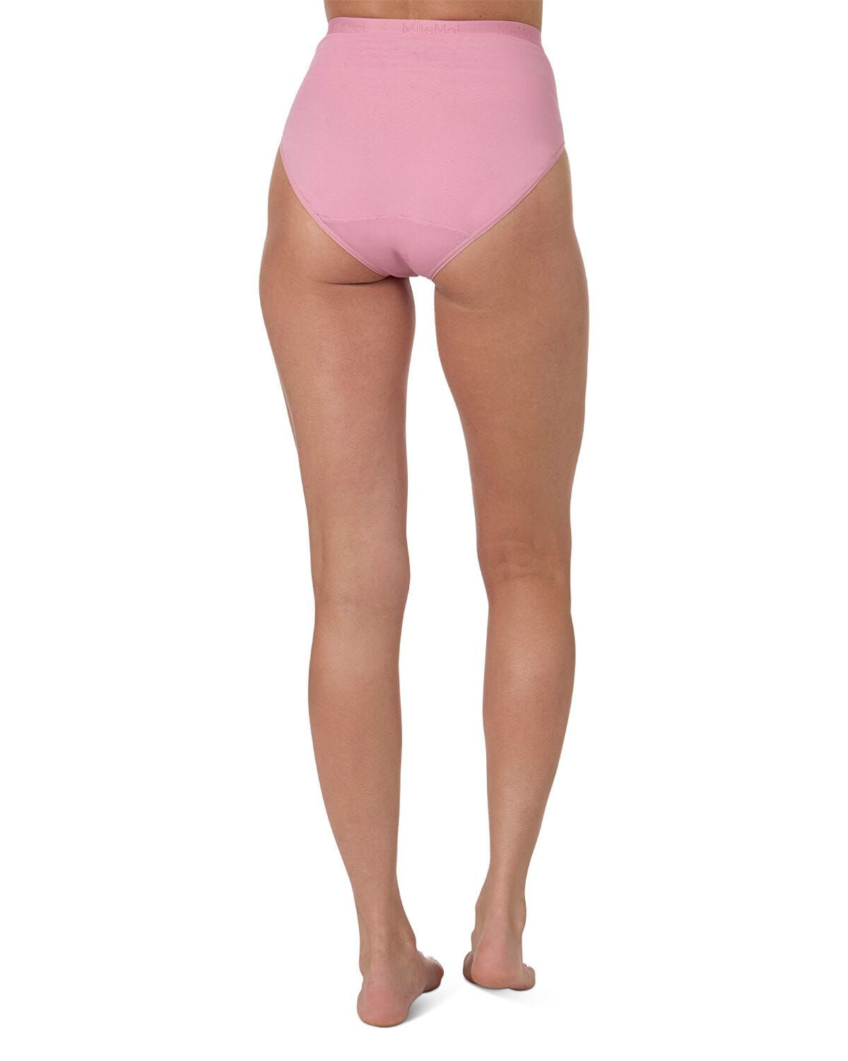 Ladies Combed Cotton Basic Brief Underwear 3-Pack, BLUSH, alternate image number 2
