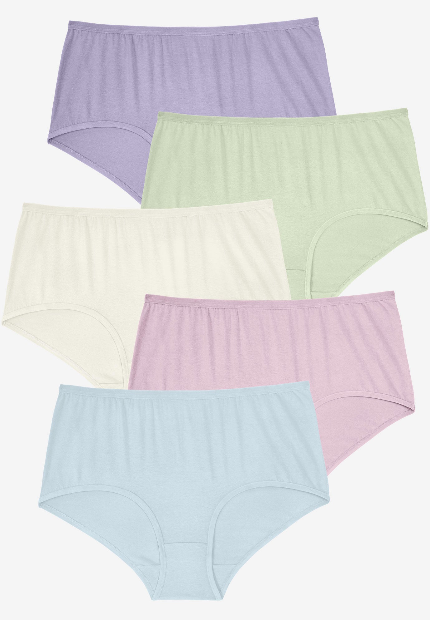 Full Coverage Stretch Cotton Brief 5-Pack